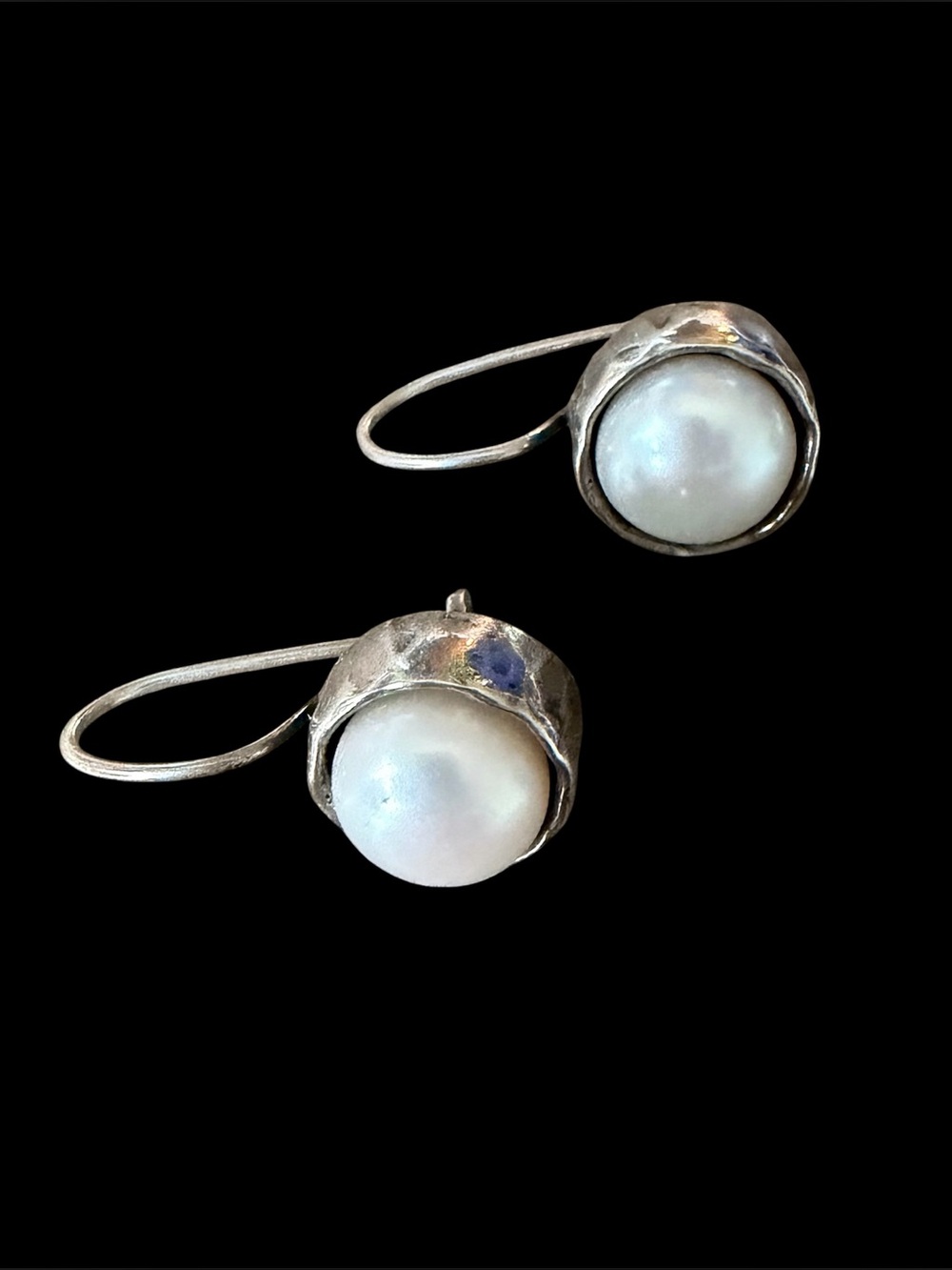 SILPADA Sterling Silver Pearl Drop Earrings